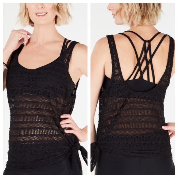 Go by Gossip Mix & Mesh Crochet Tankini Top - Picture 2 of 8